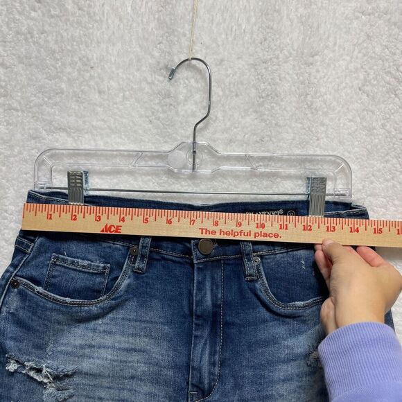 Blank NYC The Lenox Cut Off Denim Jeans Shorts Distressed High Rise Size 27 - Picture 5 of 11